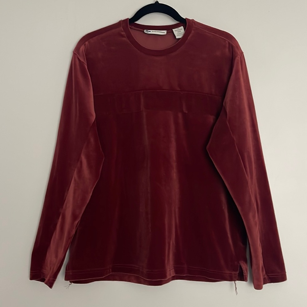 Vintage Wilke-Rodriguez Velvety Rust Pullover Longsleeve Sz M